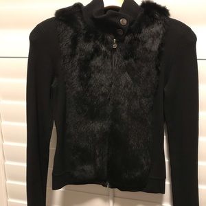 Bebe rabbit fur sweater